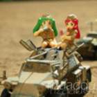 1/35 military girls figure:Nehring&amp;Bayerlein with sdkfz222