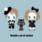 Gentle cat &amp; twins