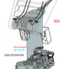 改訂5版・ サフラン・ランディング・システムズ設計・製造による前部首脚膠着装置の全図（着陸装置伸縮機構および操向（ステアリング）機構