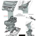 改訂7版・ サフラン・ランディング・システムズ設計・製造による前部首脚膠着装置の全図（着陸装置伸縮機構および操向（ステアリング）機構