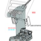 改訂４版・ サフラン・ランディング・システムズ設計・製造による前部首脚膠着装置の全図（着陸装置伸縮機構および操向（ステアリング）機構