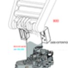  サフラン・ランディング・システムズ設計・製造による前部首脚膠着装置の全図（着陸装置伸縮機構および操向（ステアリング）機構）Safran steering nosegear full systems